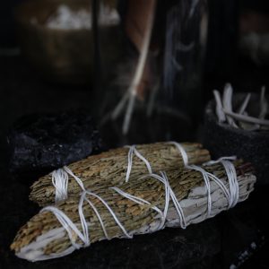 White Sage and Cedar Smudgestick