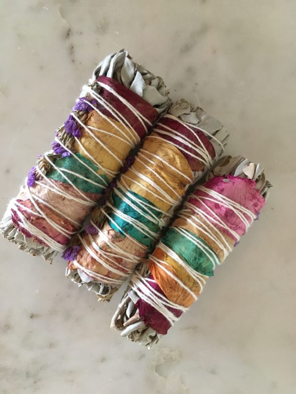 Rainbow Sage | White Sage & Rose Petals