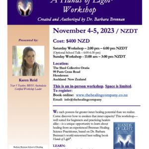 Hands of Light in-person Workshop 4 & 5 November